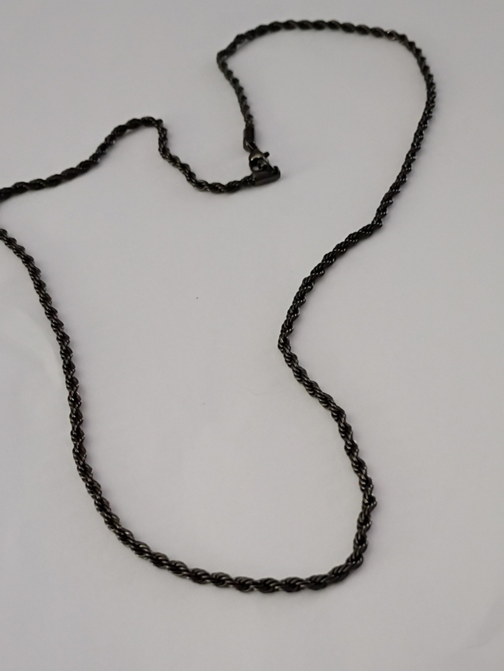 Black Twisted Rope Chain Necklace - Women Jewelry
